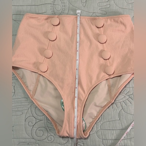 NEW Lisa Marie Fernandez Poppy High Waist 2 Piece Bikini Coral Crepe Sz 3 US 6-8 - Picture 9 of 10